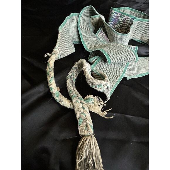 Antique Guatemalan Woven Textile Faja Belt Sash Guatemala Mayan Art Design Dated